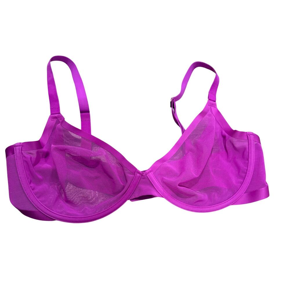 CUUP Brand The Scoop  Purple Mesh Bra  40 D